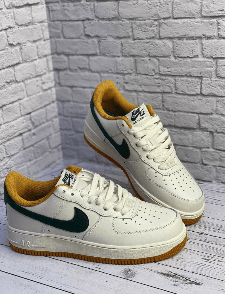 Nike Air Force 1 Low White Green Brown KROSS BASE